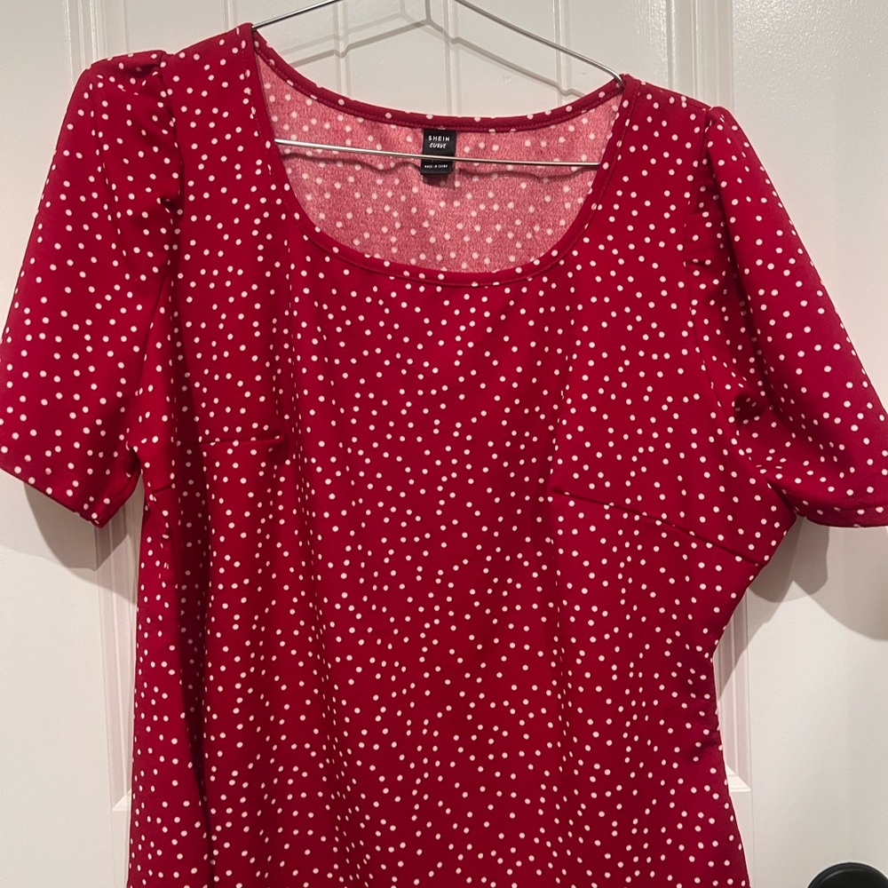 Polka Dot Red Women's Top